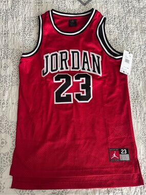 Nike Micheal Jordan Youth Jumpman '23 Mesh Jersey, Gym Red/Black, Size Large